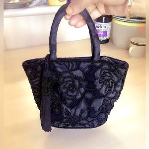 Adorable Black velvety hand purse